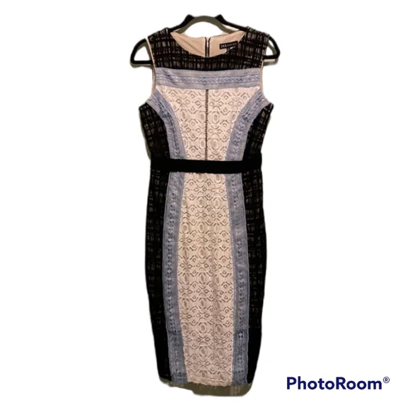 JAX black label Color block Lace Overlay Cocktail dress |8 - Picture 2 of 9
